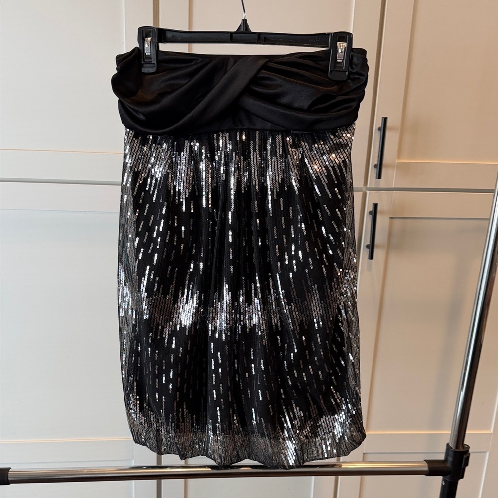 Charlotte Russe Black and Silver Mini Dress